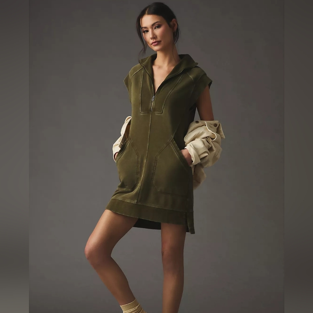 Daily Practice Athleisure Dress In Dark Gray/Black Size XXS